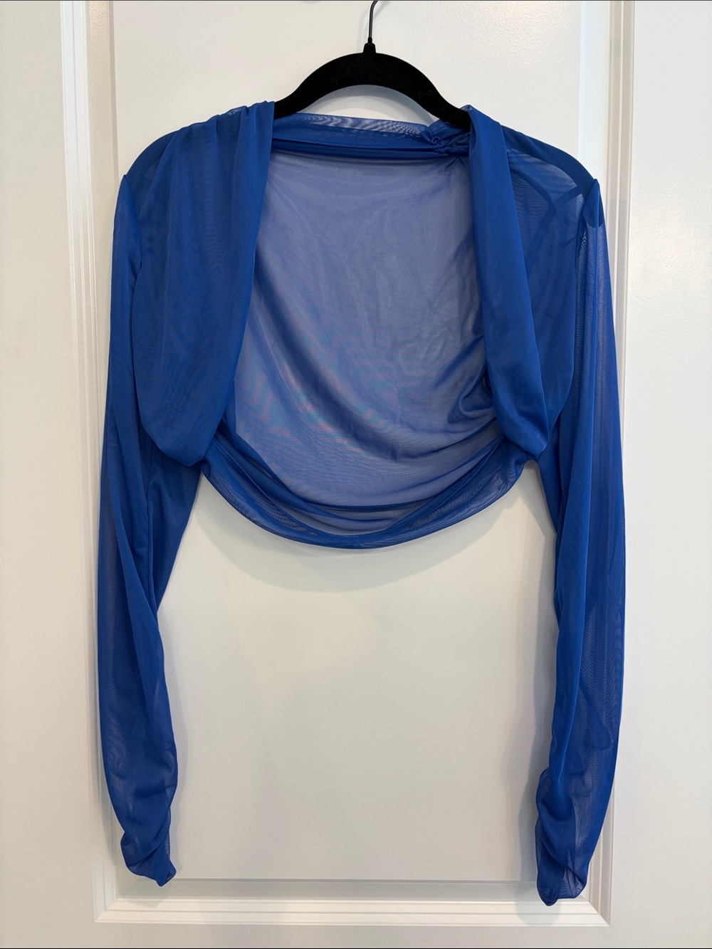 Azazie Royal Blue Shyann Mesh Wrap